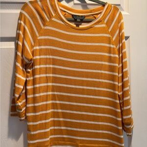 Women's Mustard Striped Top